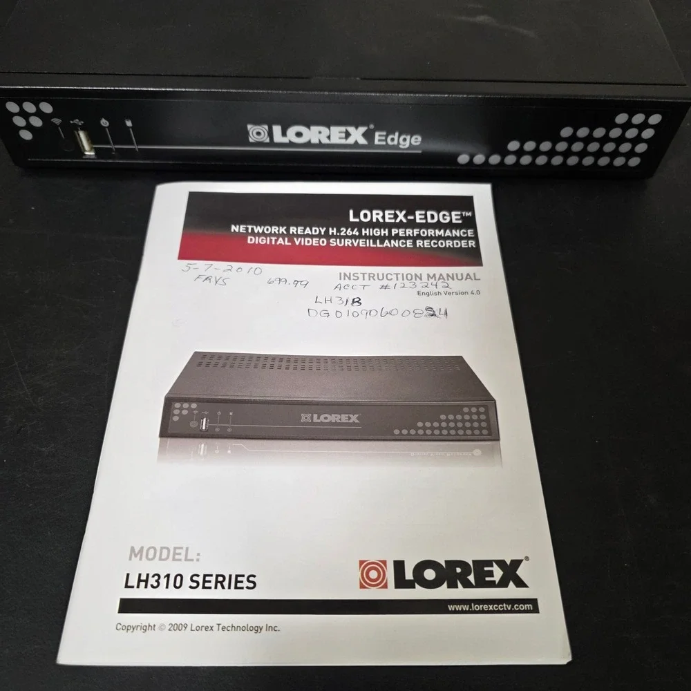 Lorex Edge LH318000 Series DVR Surveillance Recorder H.264 Security 8 Channel